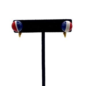 Vintage 1960s Mod Clip On Earrings